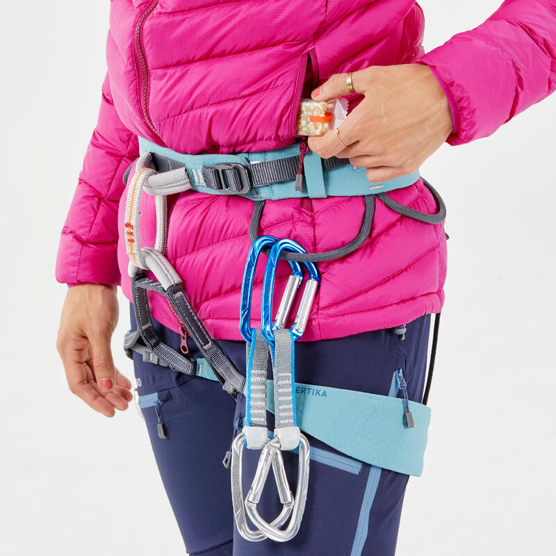 Doudoune en duvet d'alpinisme femme - ALPINISM LIGHT - ROSE FUCHSIA