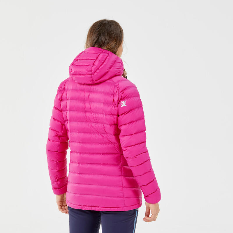 Doudoune en duvet d'alpinisme femme - ALPINISM LIGHT - ROSE FUCHSIA