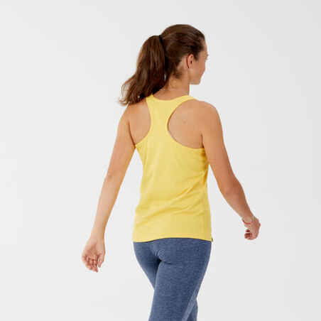 WOMEN'S CLIMBING TANK TOP-VERTIKA YELLOW