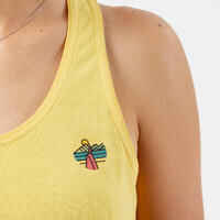 WOMEN'S CLIMBING TANK TOP-VERTIKA YELLOW