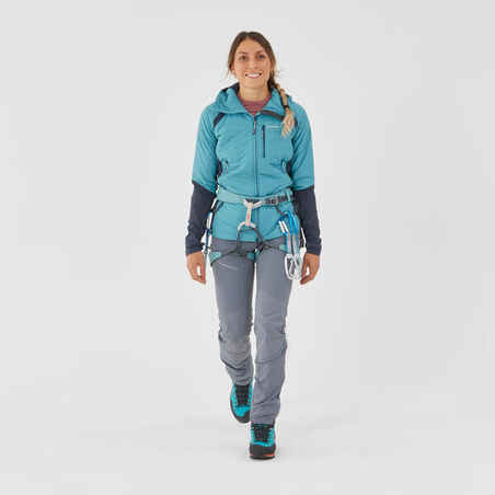 WOMEN'S HYBRID JACKET SPRINT SYNTHETIC & WOOL MOUNTAINEERING - BLUE GREY