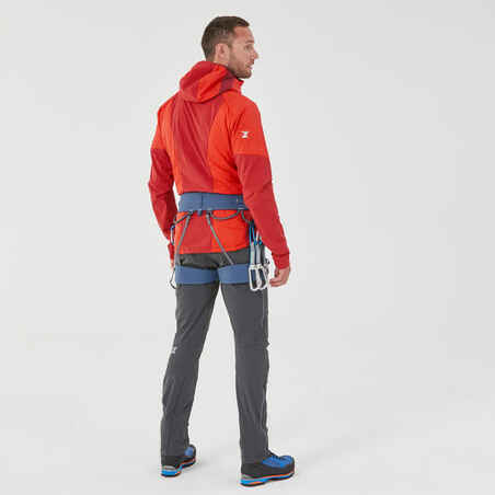 Men’s synthetic hybrid mountaineering down jacket - Sprint Orange