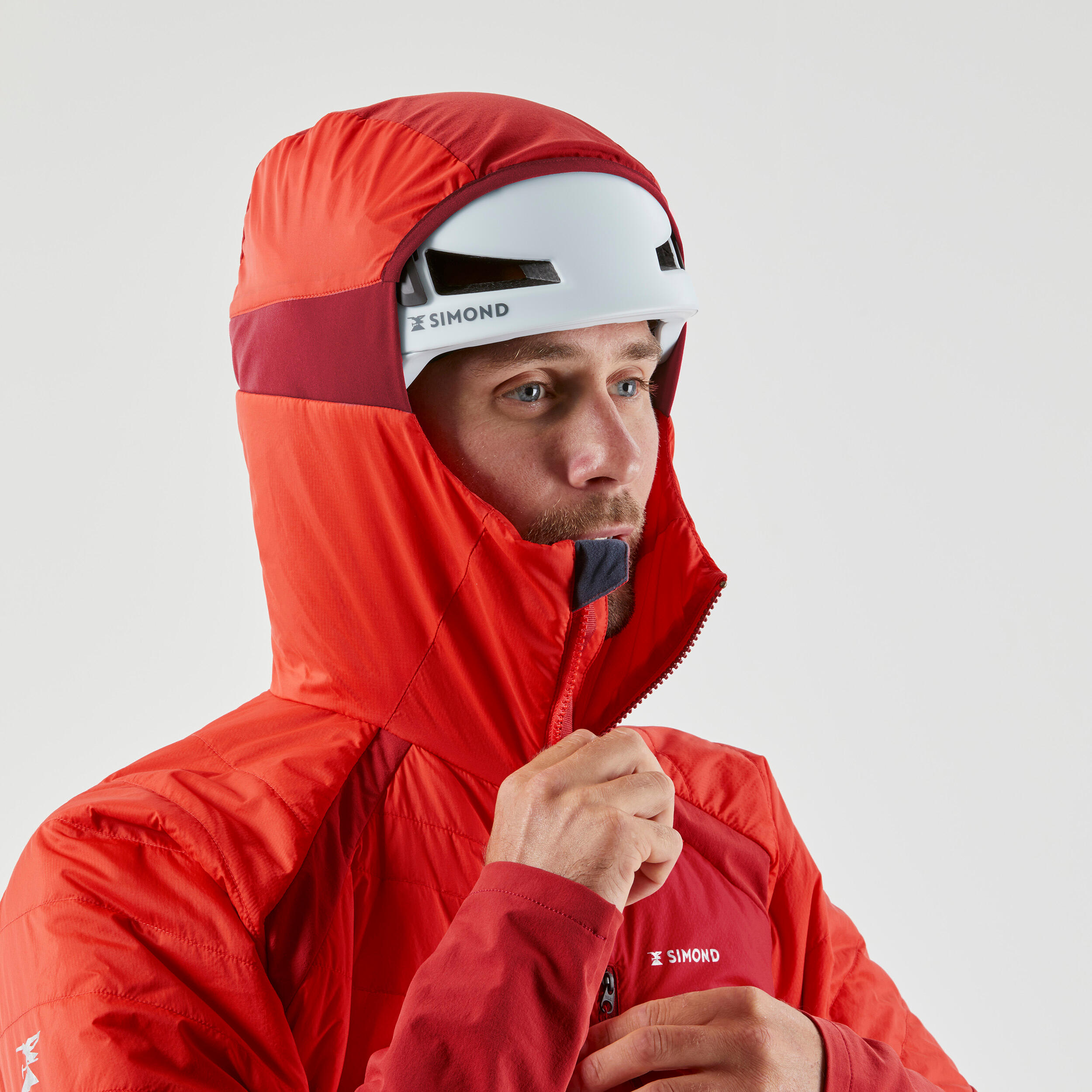Men’s synthetic hybrid mountaineering down jacket - Sprint Orange 7/15