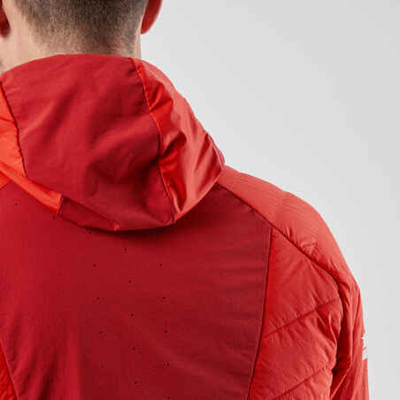 Men’s synthetic hybrid mountaineering down jacket - Sprint Orange