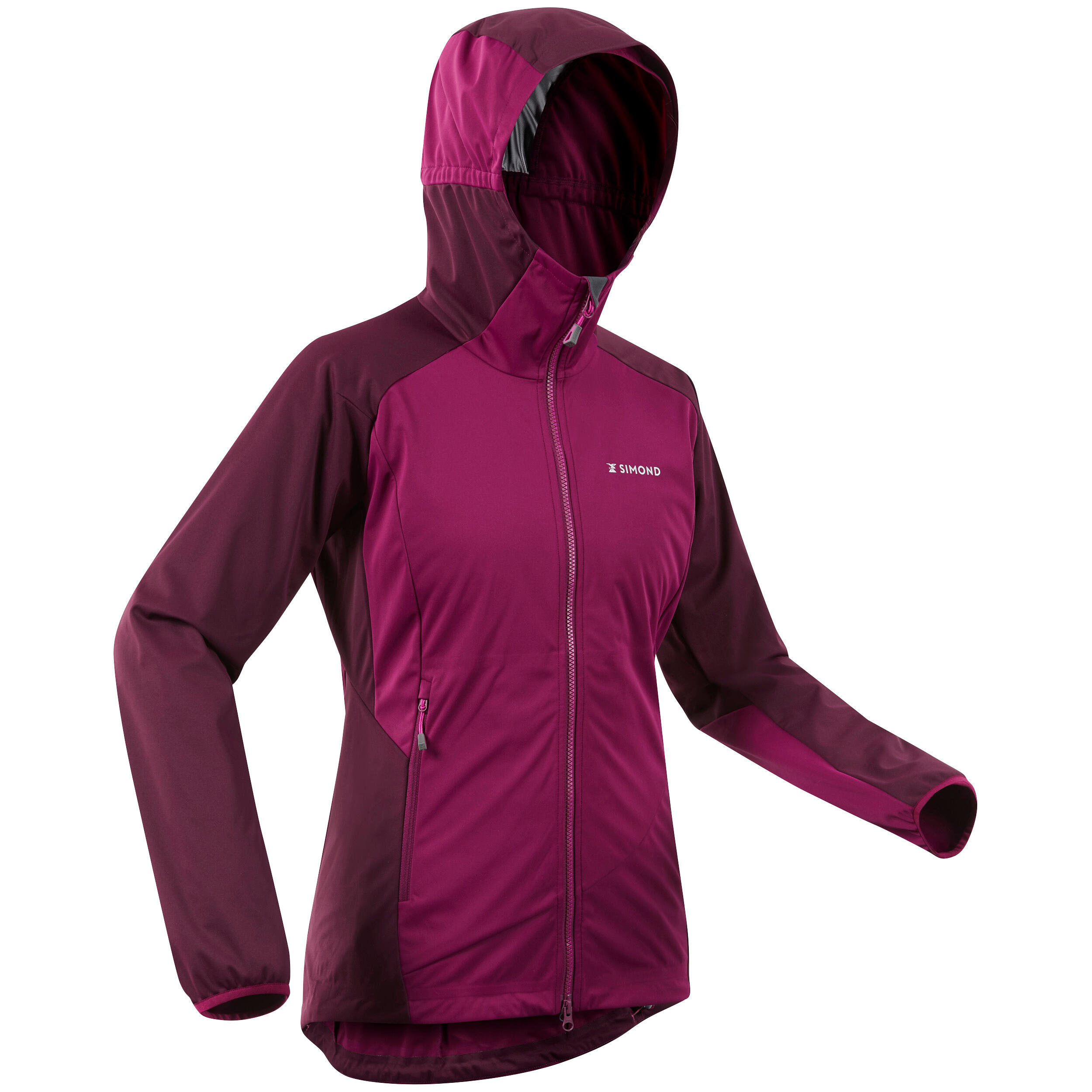 WOMEN'S MOUNTAINEERING SOFTSHELL JACKET - Beetroot Red 10/10