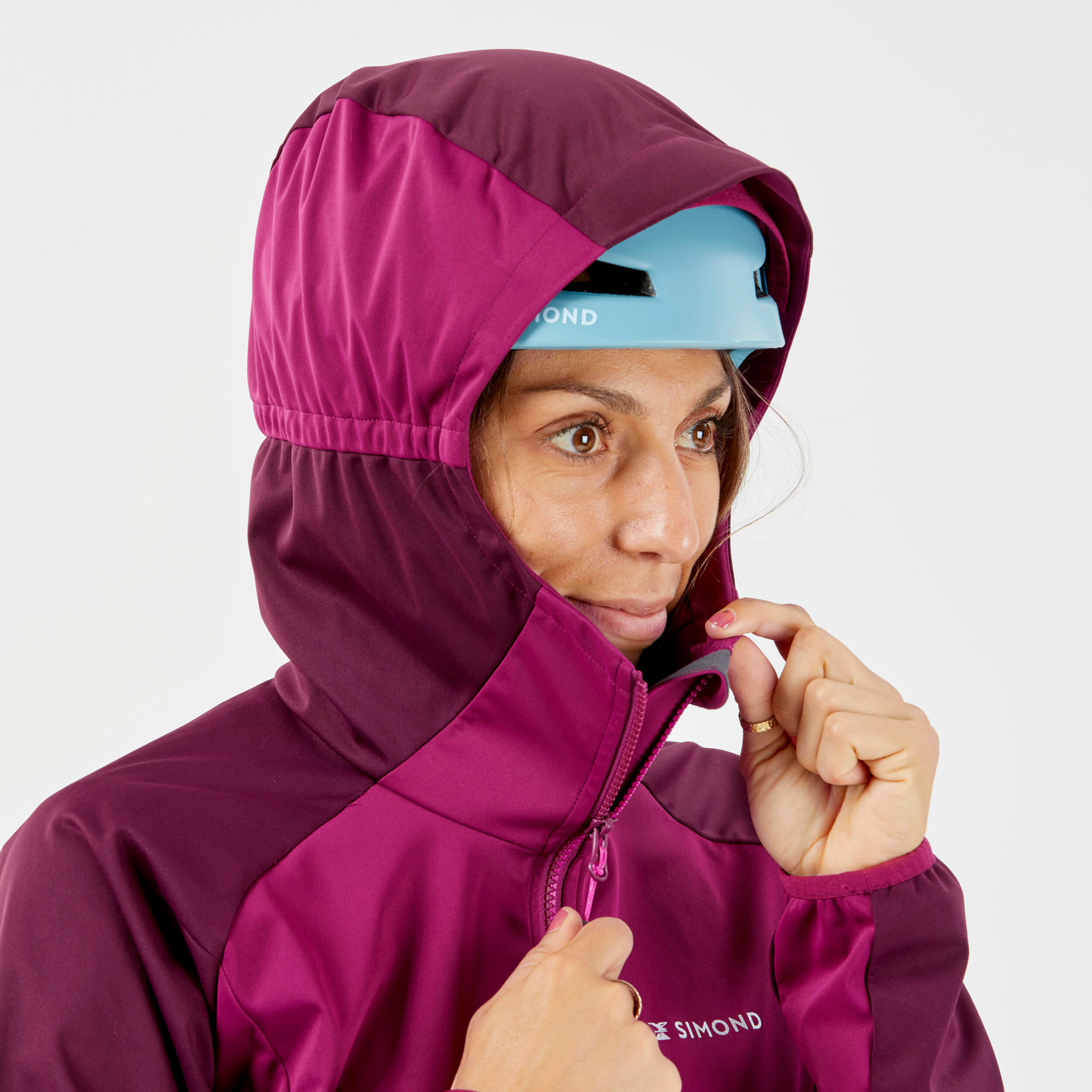 WOMEN'S MOUNTAINEERING SOFTSHELL JACKET - Beetroot Red 4/10