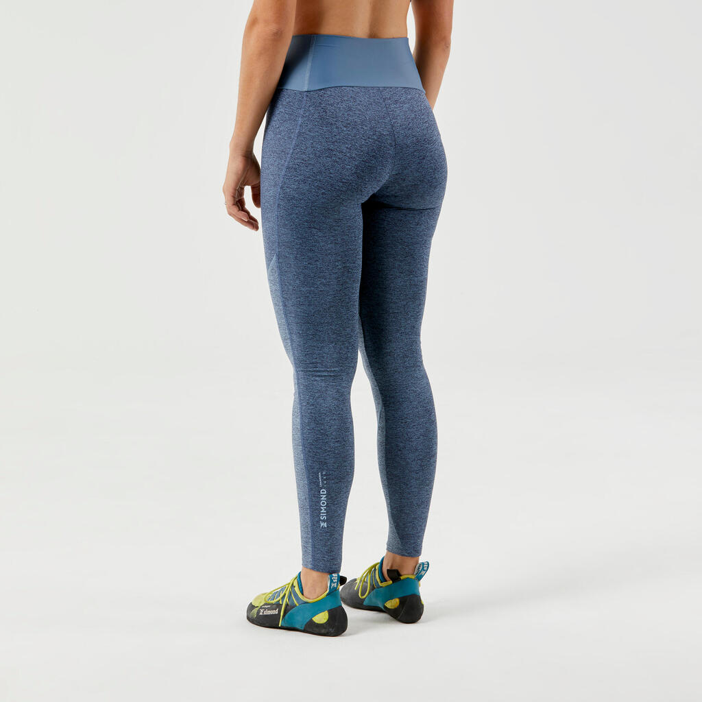 LEGGING D'ESCALADE-VERTIKA BORDEAUX ET BLEU FEMME