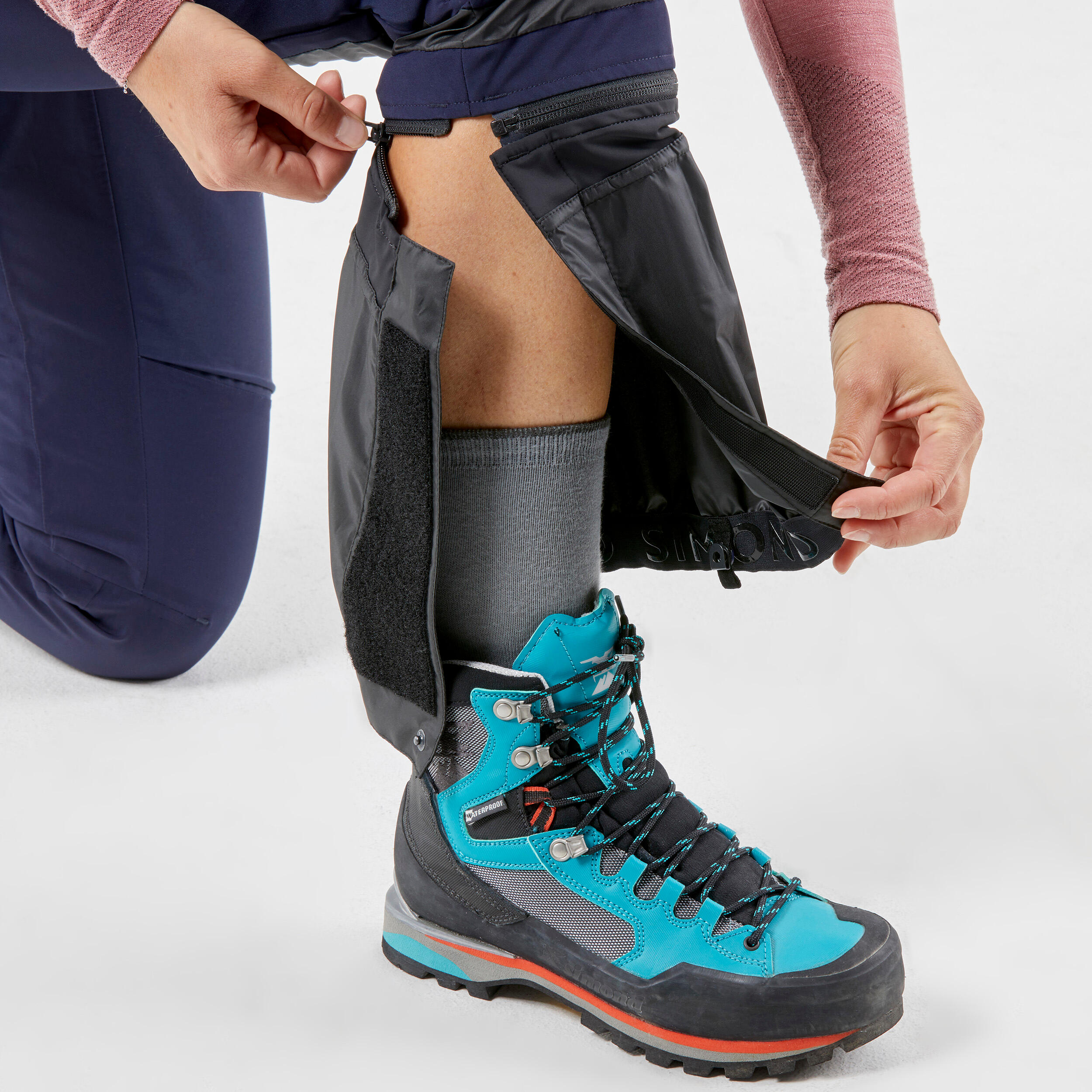 Pantal n de monta a y alpinismo impermeable con tirantes Mujer