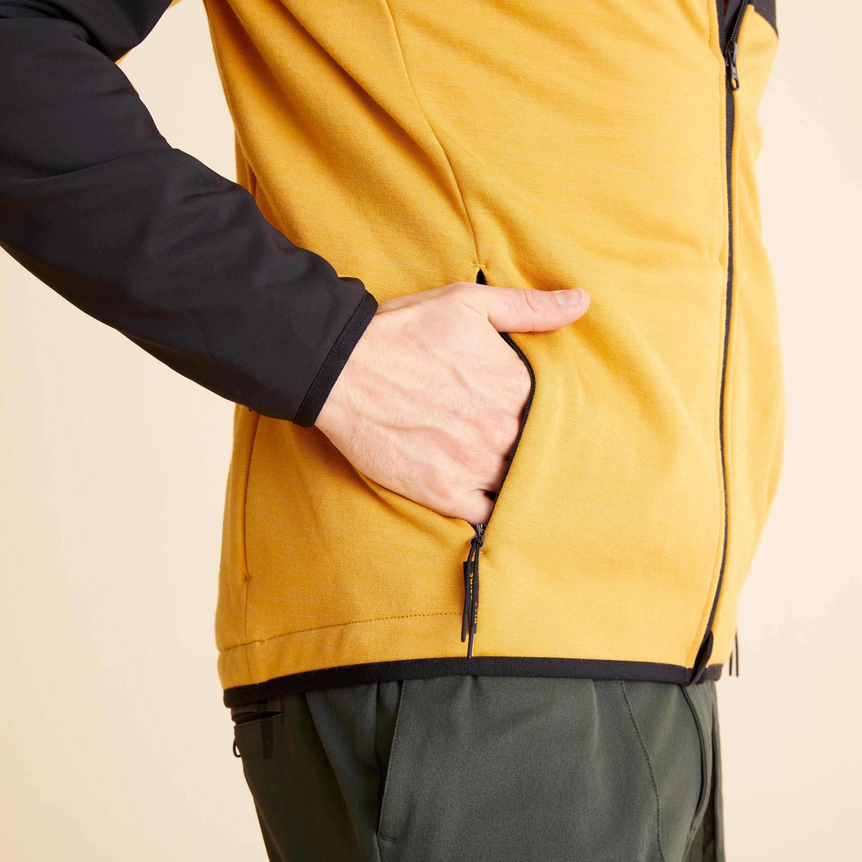 Hooded 29% Merino Gravel Cycling Jersey - Ochre 2/10