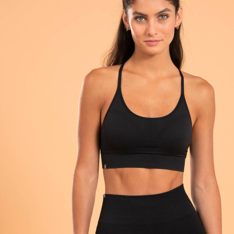 Seamless Yoga Crop Top Premium - Black