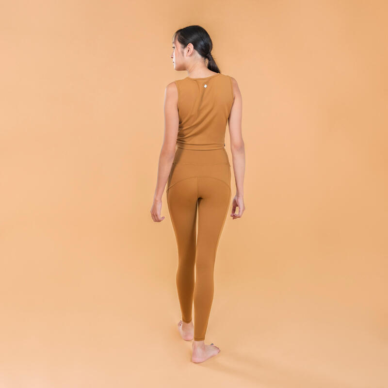 Colanți Yoga Premium Maro Damă 