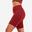 Strakke short voor dynamische yoga dames bordeaux