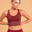 Crop top voor yoga dames bordeaux