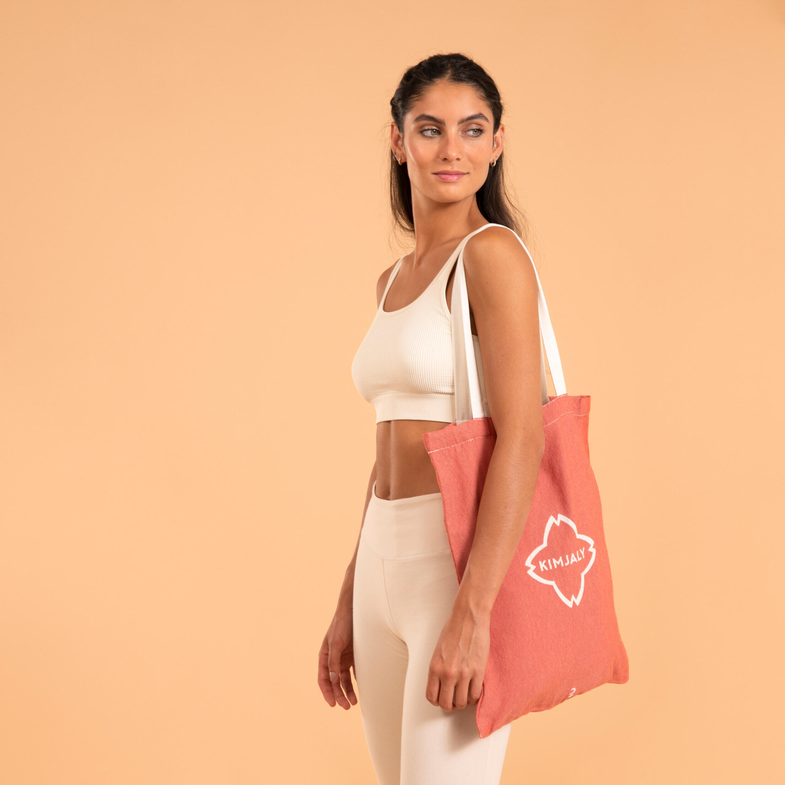 KIMJALY Yoga Tote Bag Kimjala - Orange/Beige