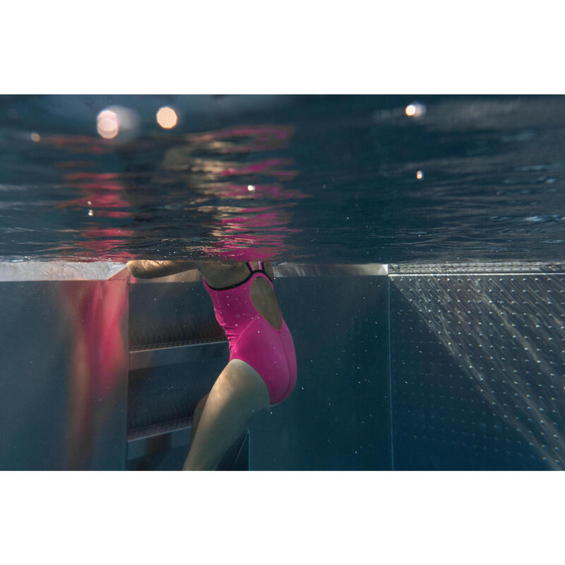 Bañador Niña natación rosa. Hasta 160-166 cm