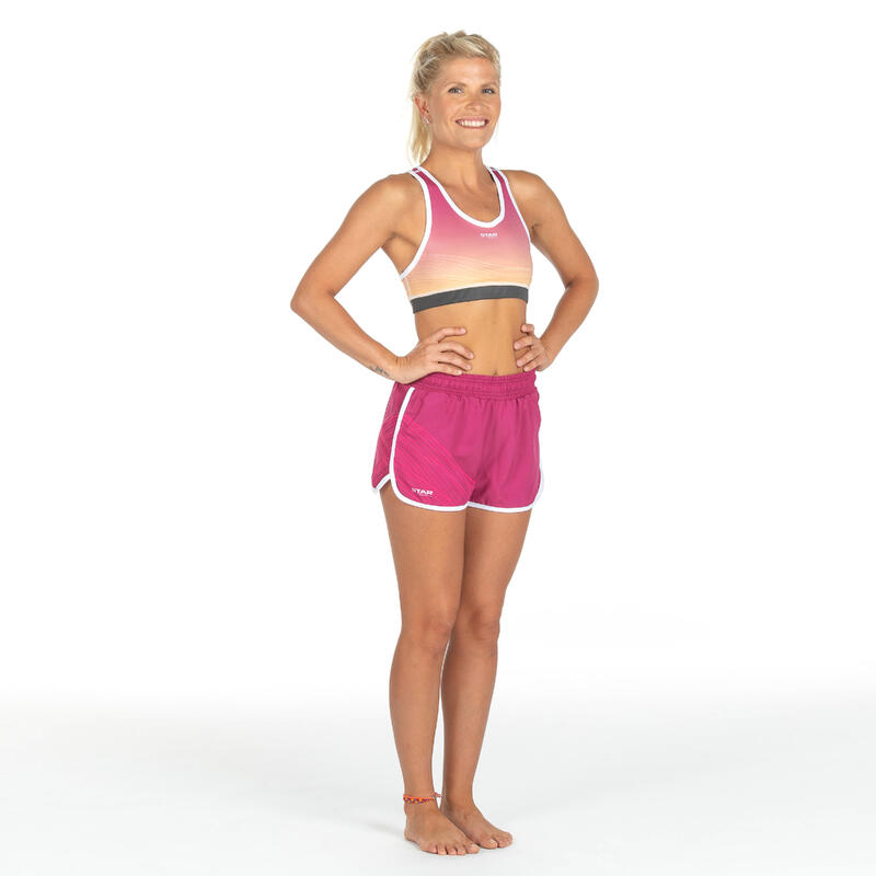 Sporttopje voor strandsporten dames roze