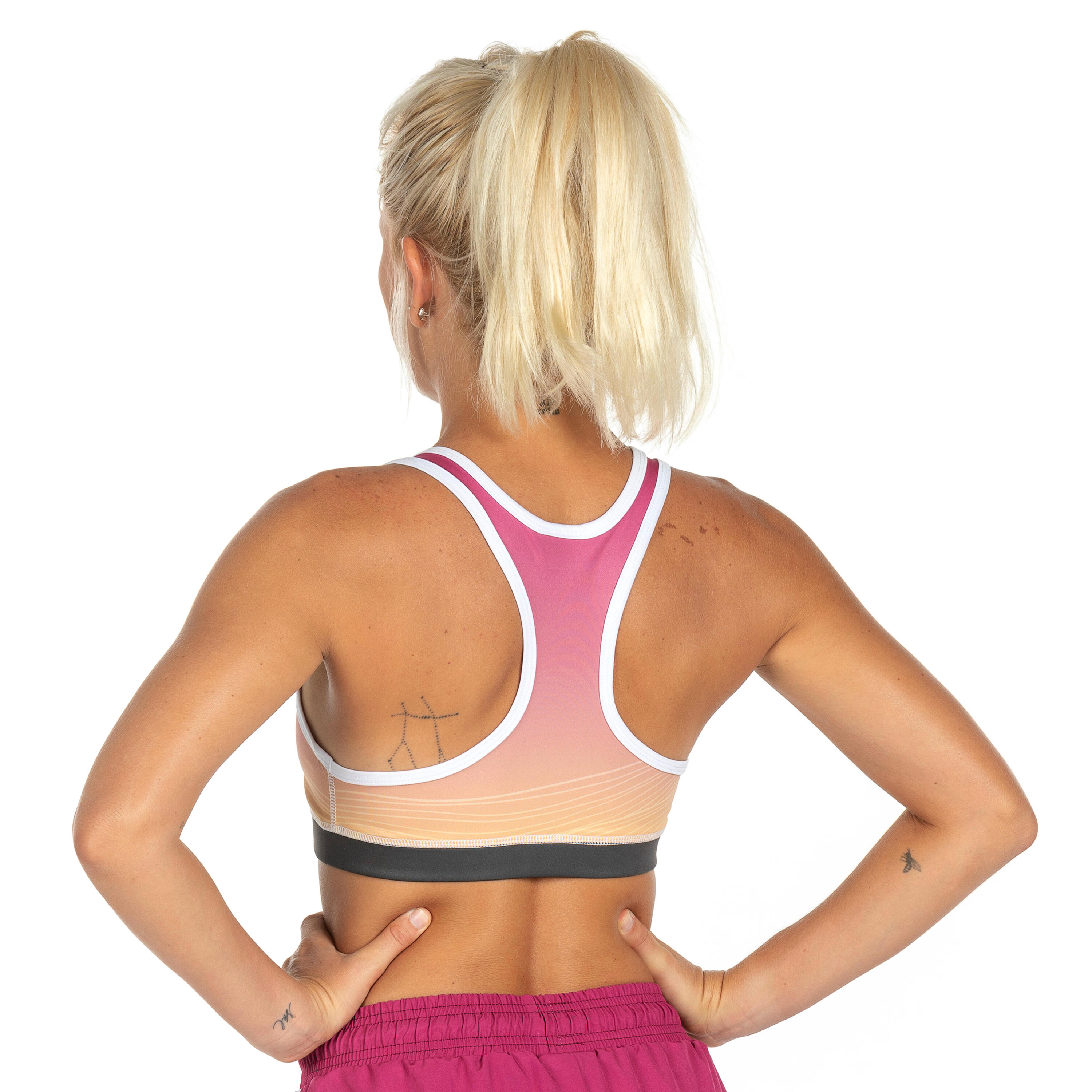 SUJETADOR-TOP MUJER STAR BY GL DEPORTES PLAYA ROSA 2/11