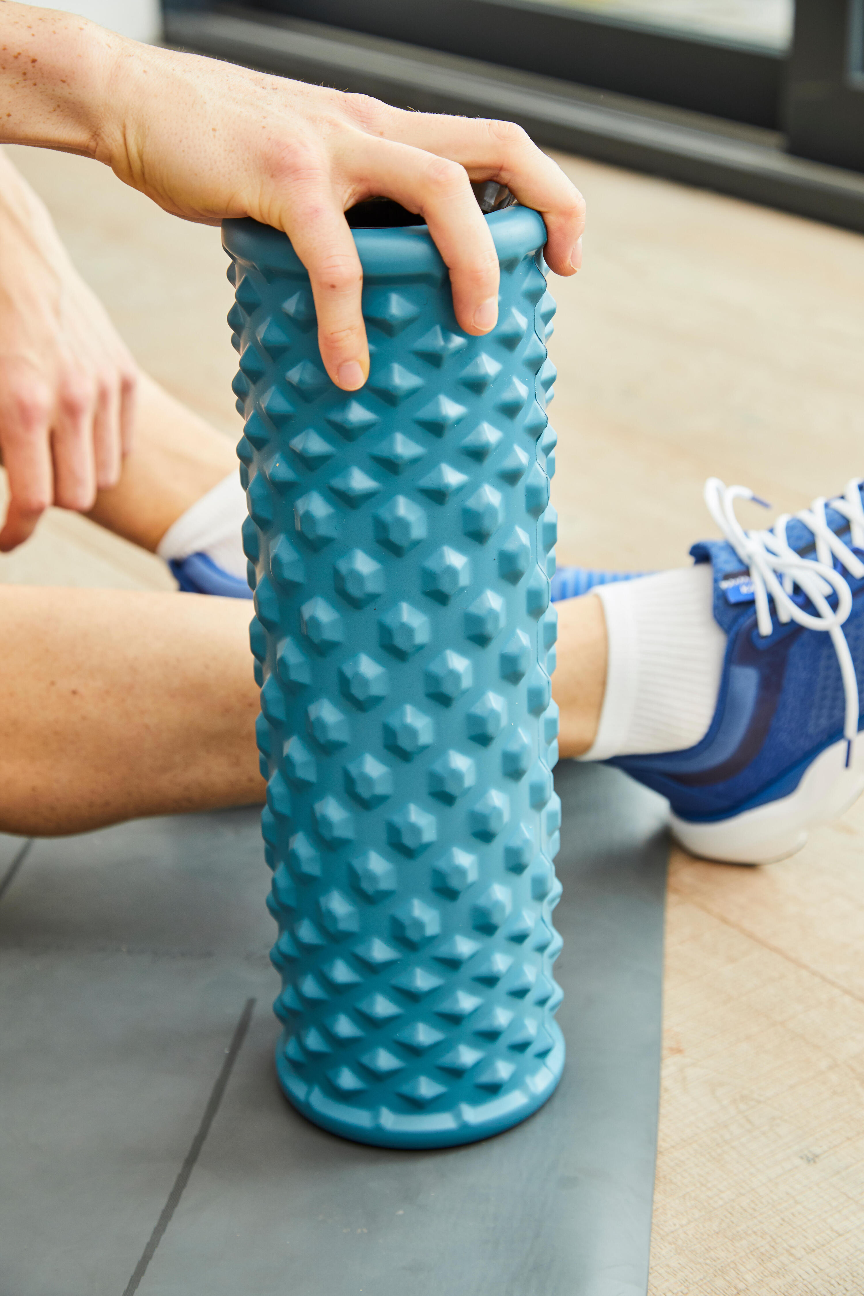 Foam roller /Rodillo masaje duro hard azul 6/11