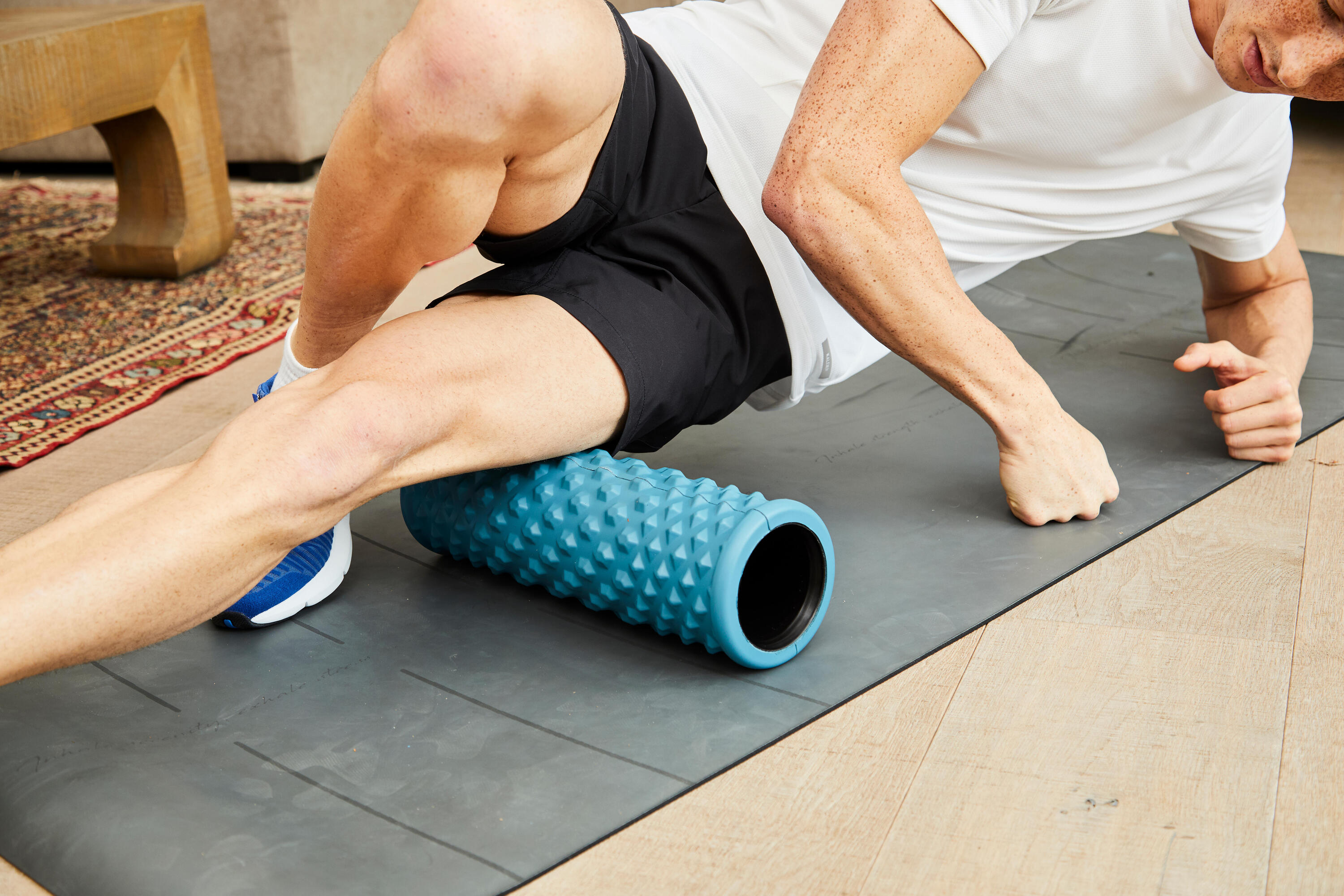 Foam roller /Rodillo masaje duro hard azul 9/11
