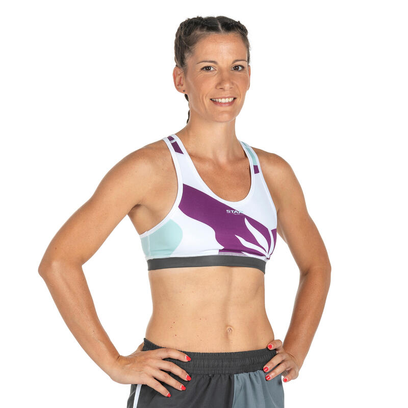 SUJETADOR-TOP MUJER STAR BY GL DEPORTES PLAYA VIOLETA