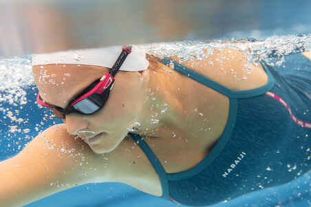 Gafas Natación Spirit Negro Rojo Cristales Ahumados Talla Grande