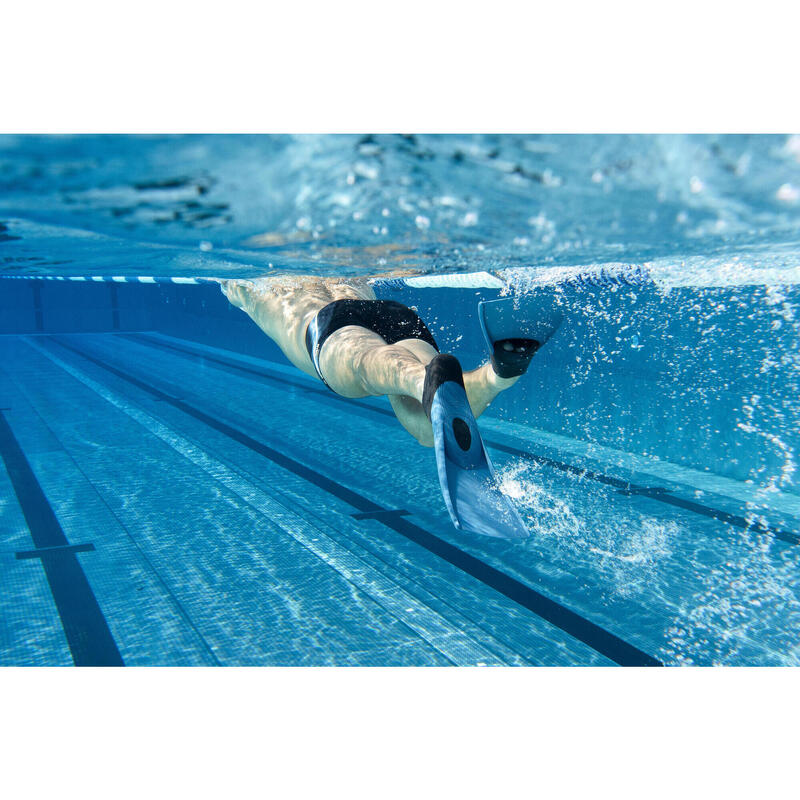 Labe de înot lungi TRAINFINS 500 Albastru-Negru 