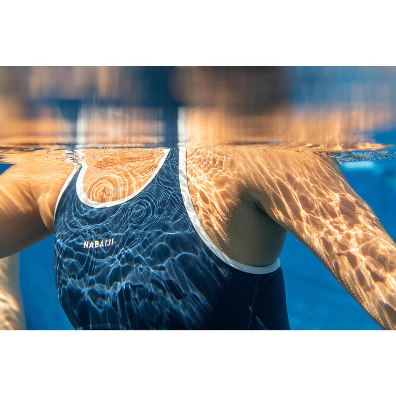 Bañador Mujer natación deportivo verde.