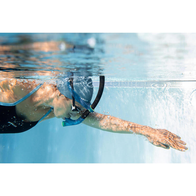 Größe S Schwimmen Frontschnorchel - 500 blau/gelb 