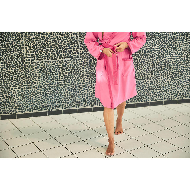 Set Bademantel Handtuch Damen kompakt - rosa 