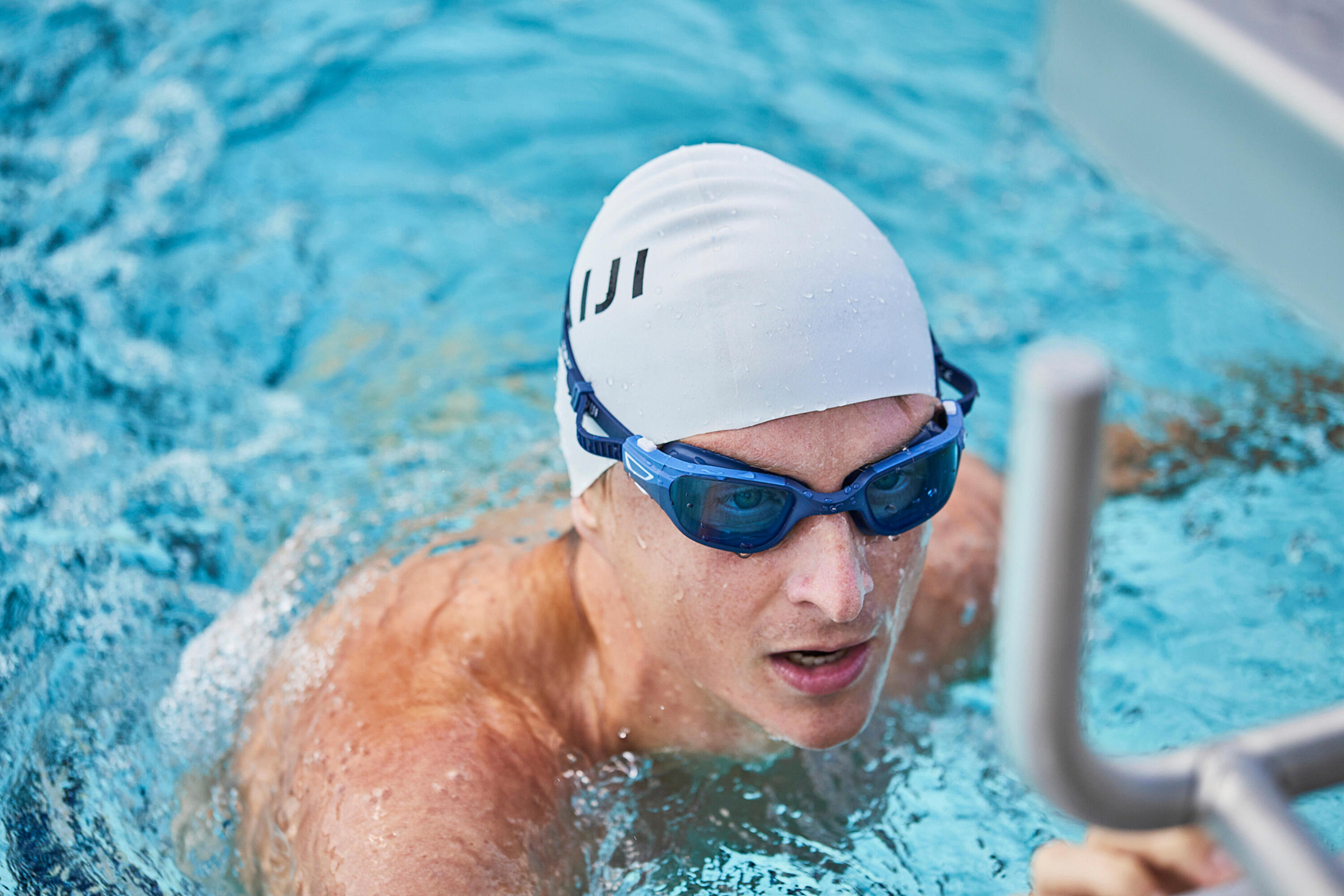 Goggles Natación Spirit Azul Blanco Cristales Tintados Talla Grande 6/14