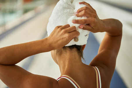 Soft Microfibre Hair Towel white