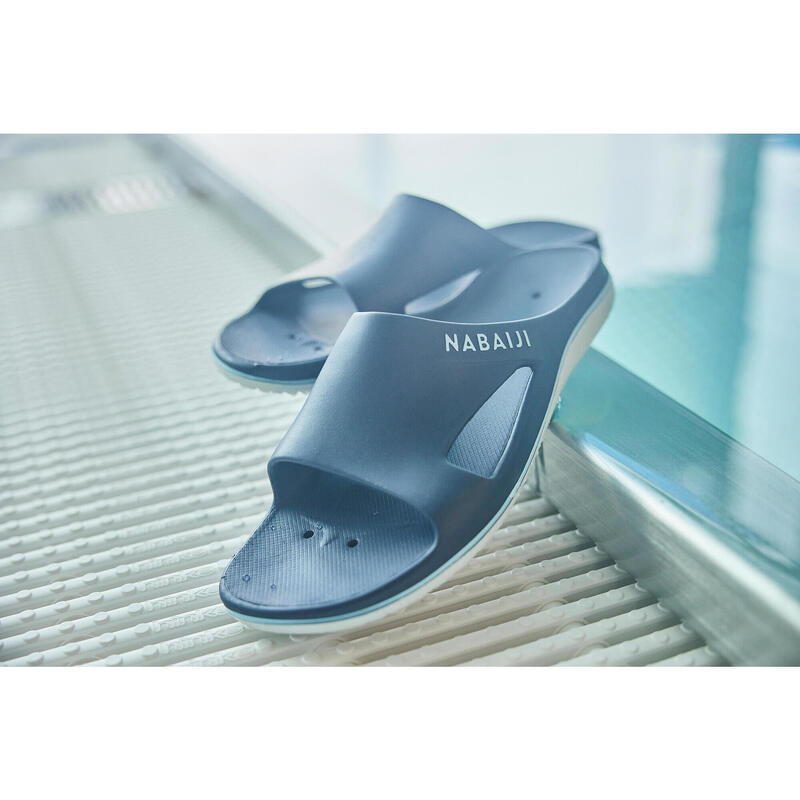 Chanclas piscina Hombre pala azul/blanco