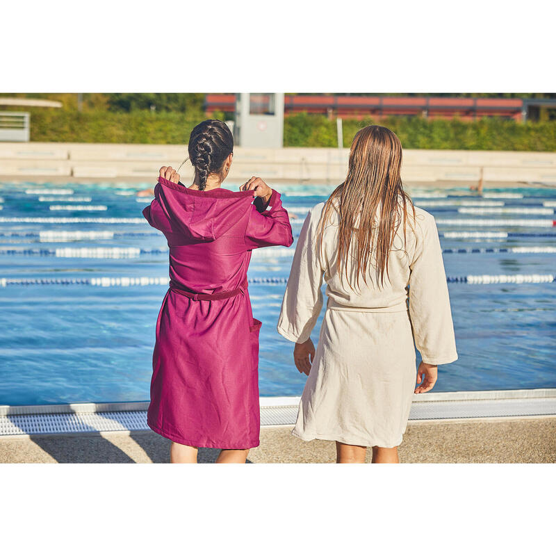 Bademantel Damen Baumwolle dick Wasserball - 900 ungefärbt