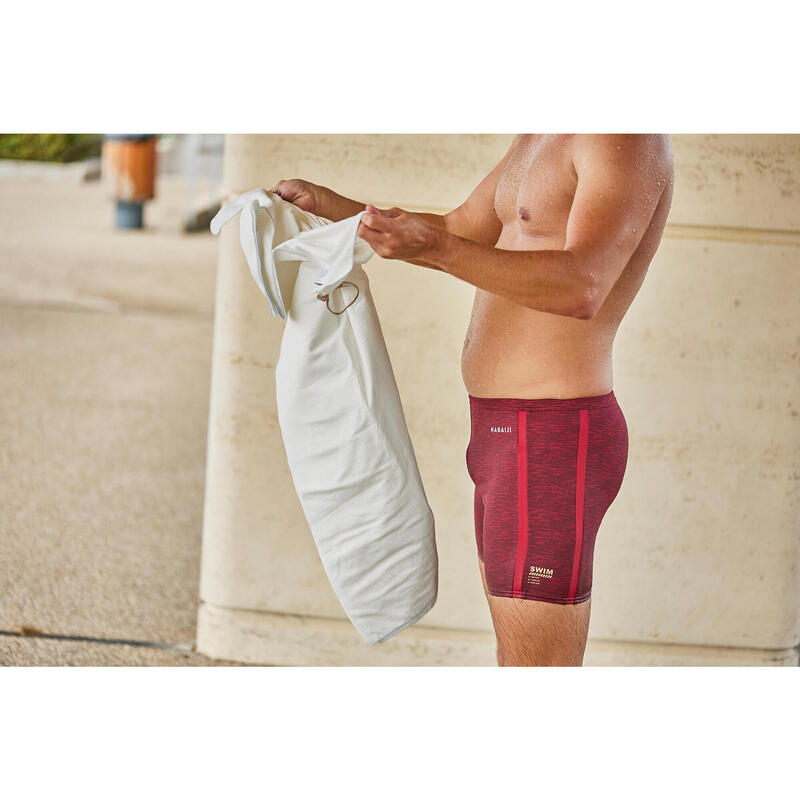 Boxer de Bain Natation Long - Yoko - Mala Rouge / Beige