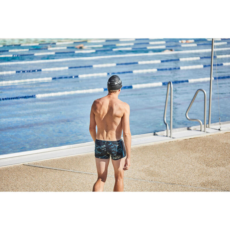 Boxer de Bain Natation Homme - Yoko - Trao Noir / Bleu