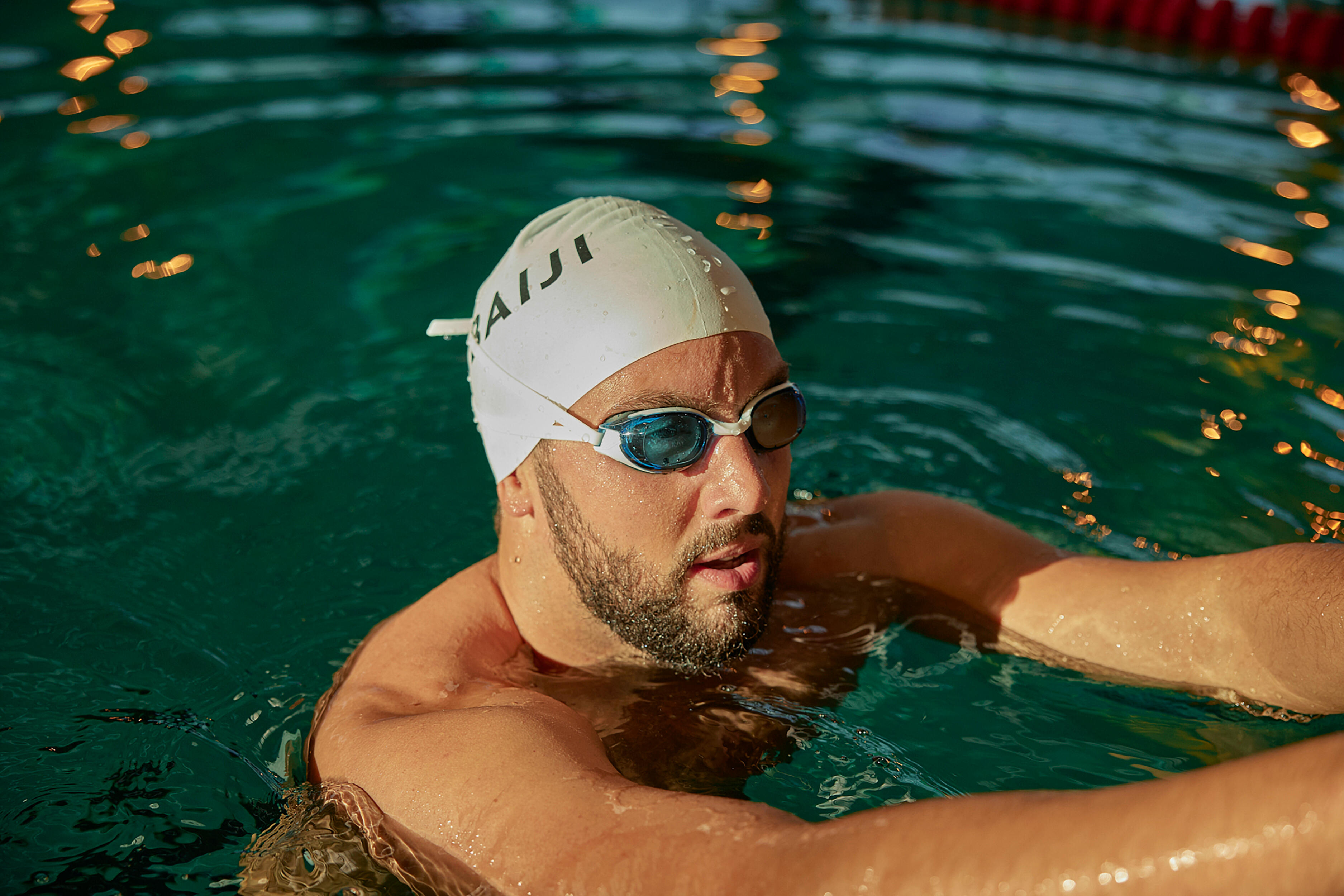 Lunettes de natation avec verres teintés bleu – B-FIT 500 - NABAIJI