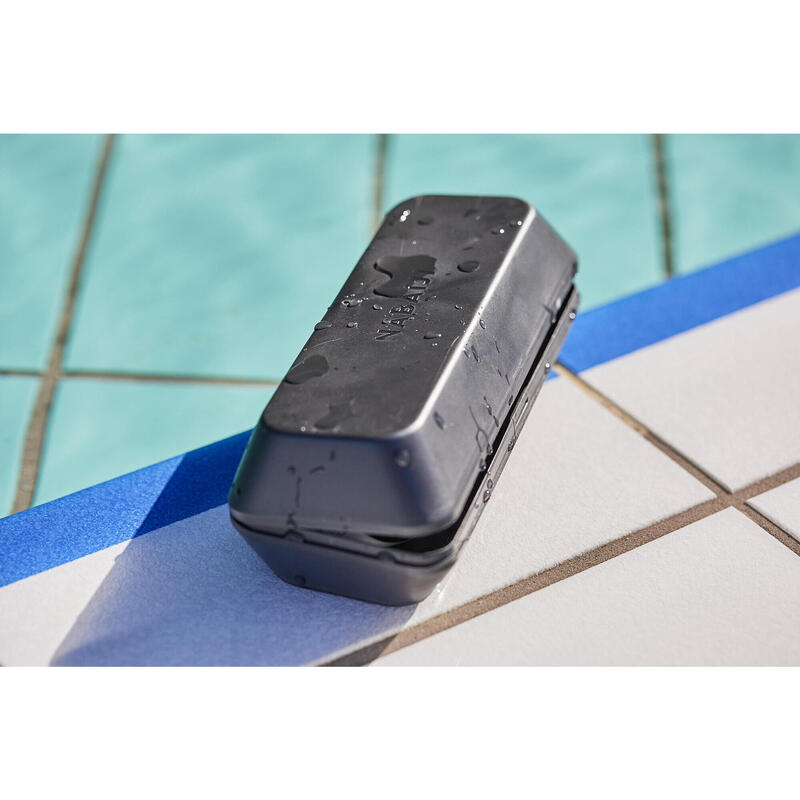 Etui Schwimmbrille mit Rillen - schwarz 