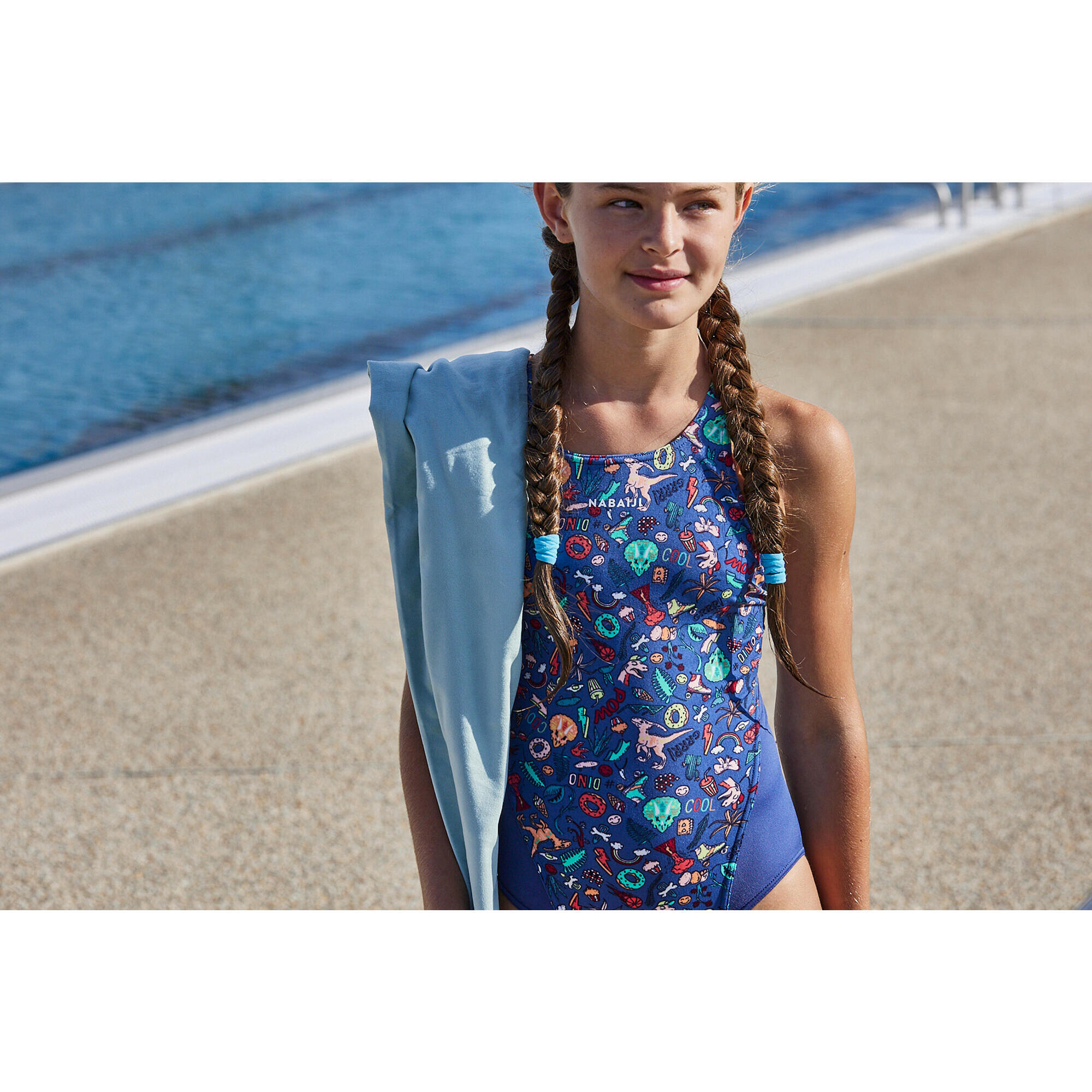 Maillot De Bain Sirène Fille 3 Pièces - Haut, Bas Et Jupe à Rabat, Polyester/spandex - 9