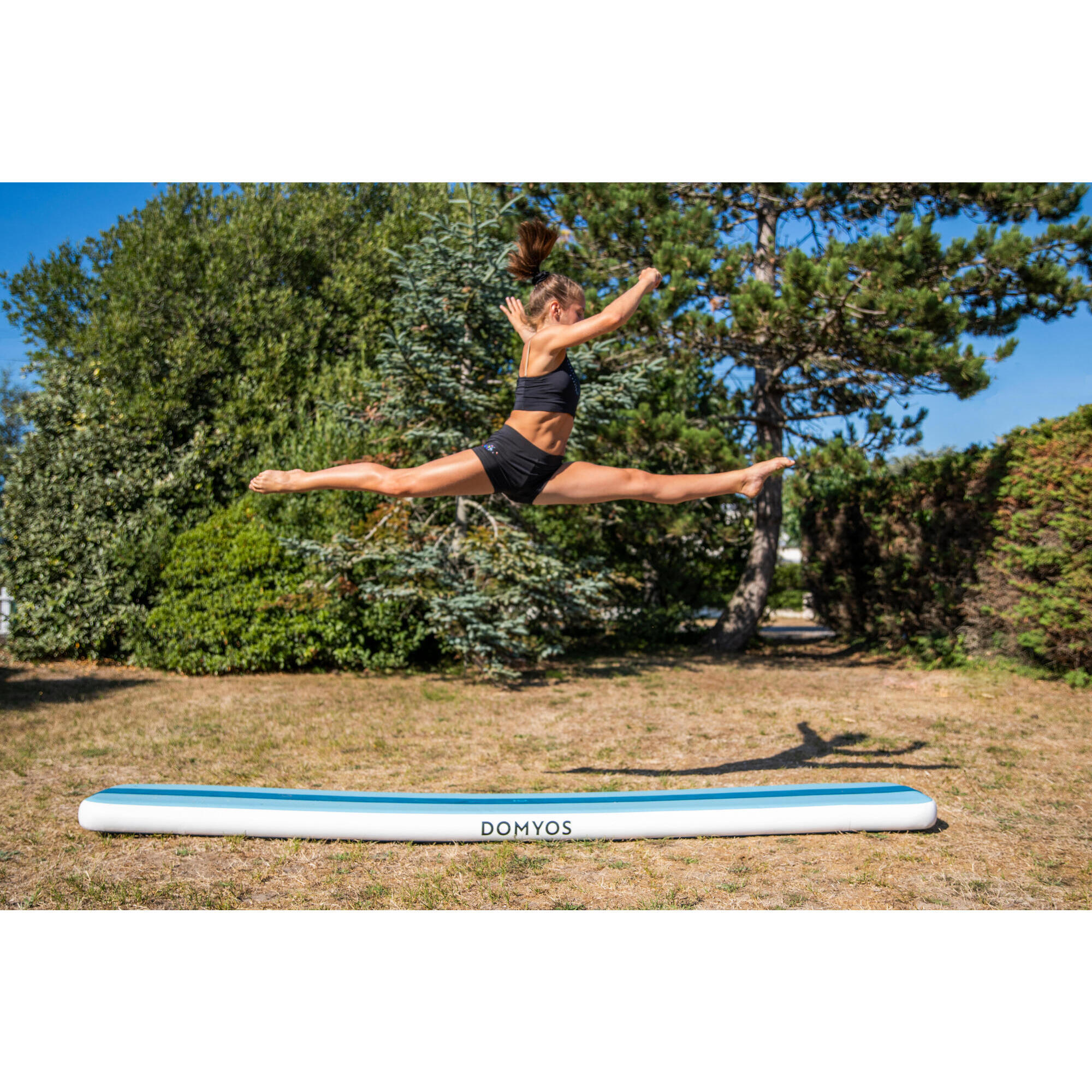 Tapis De Gymnastique Gonflable 4 X 2 X 0,20 M – PVC Résistant, Multiport (sol, Eau, Plage), Avec Pompe, Plusieurs Couleurs