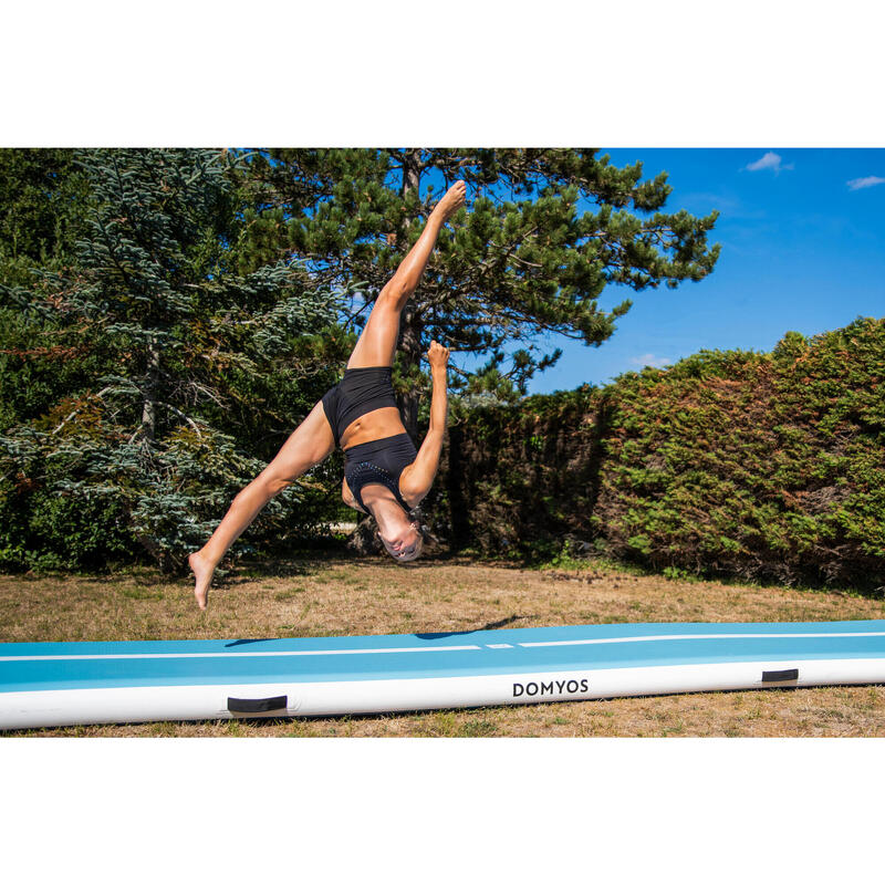 Tappeto gonfiabile ginnastica 6m azzurro