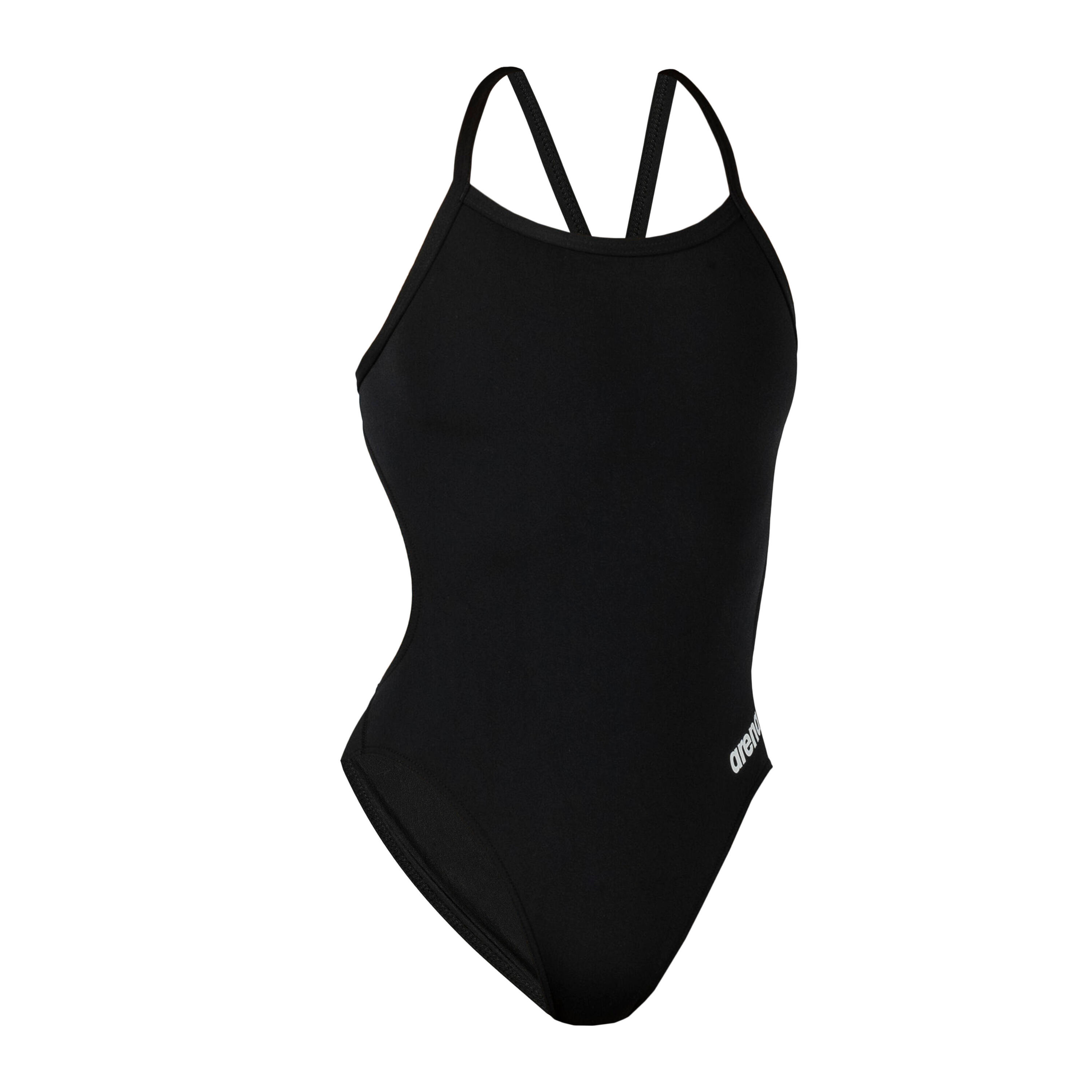 Maillot de Bain 1 Pièce Natation Femme ARENA NEW SOLID Noir 3/3