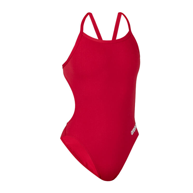 Womens 1 Piece Swimsuit Arena New Solid Red Arena Decathlon 3281