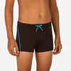 Boys' swimming trunks boxer 100 plus - black