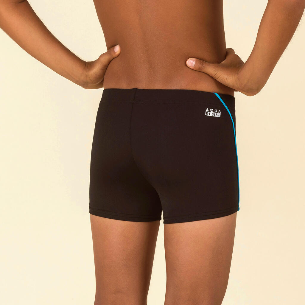 Maillot boxer de bain natation Garçon - 100  plus noir