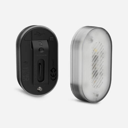Lampu Sepeda Depan/Belakang Jepit USB SL510 - Hitam
