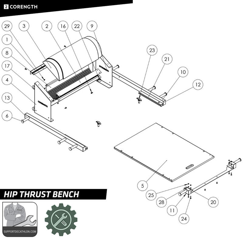 Bancă Ridicări de bazin Hip thrust Bodybuilding 
