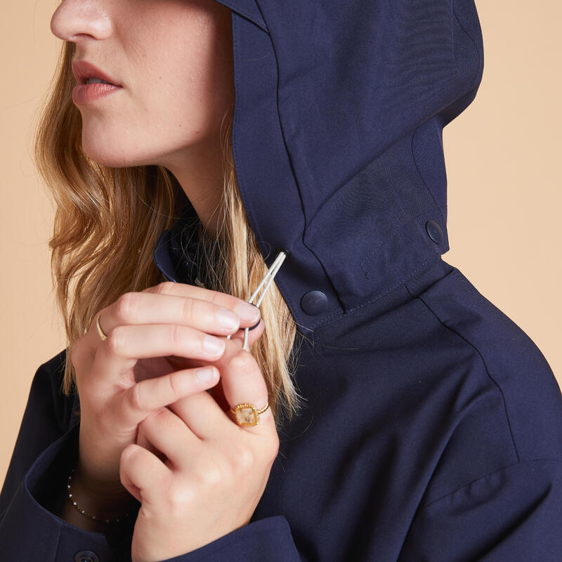Giacca equitazione donna impermeabile blu