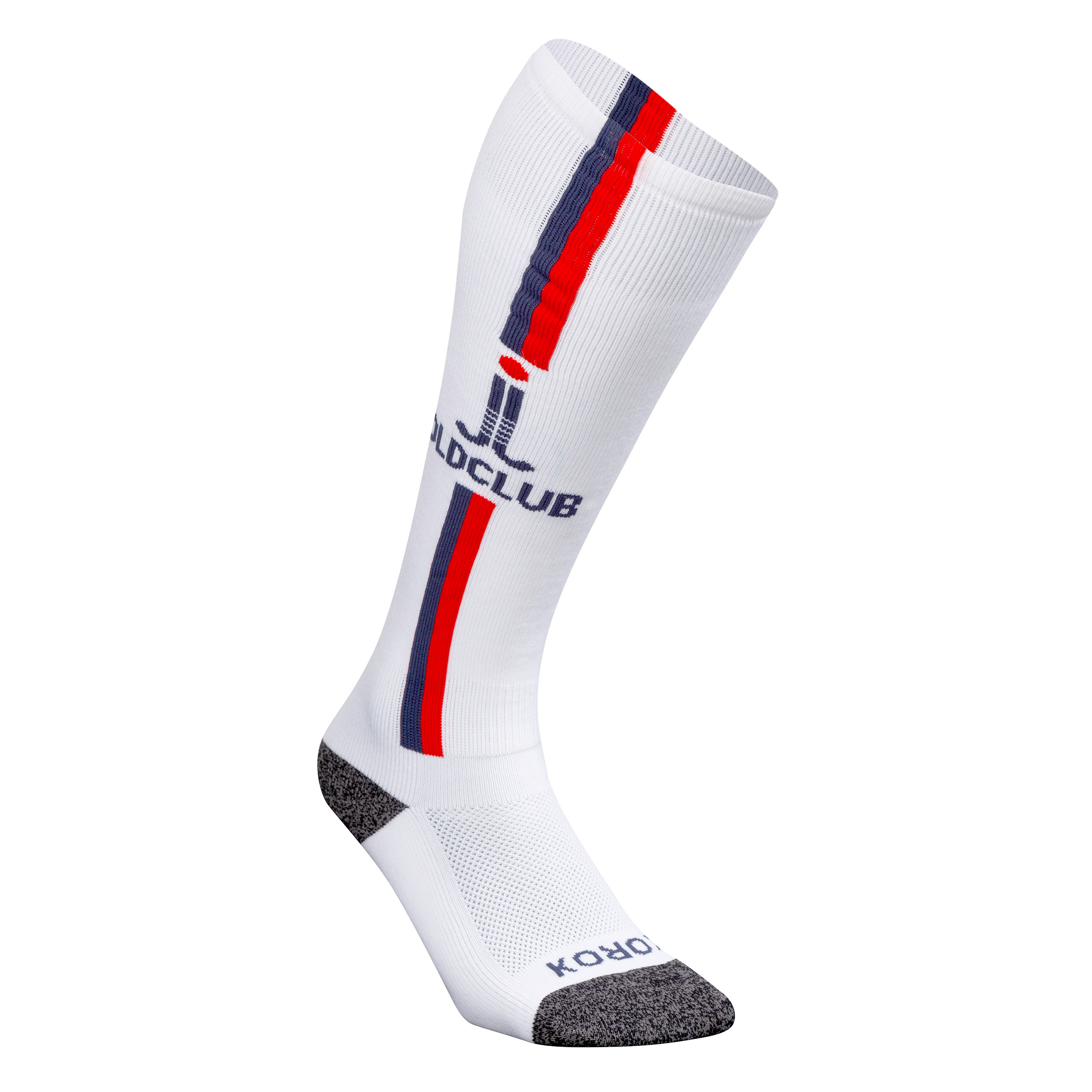 Chaussettes de hockey sur gazon enfant et adulte FH500 Oldclub Blanc