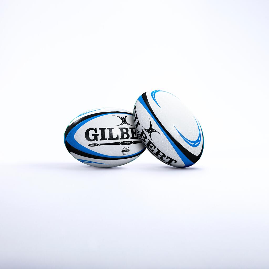 Lopta na rugby Omega veľkosť 5 modrá