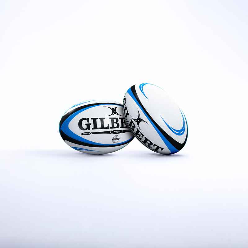 Rugbyball Omega Größe 5 blau/schwarz Media 1